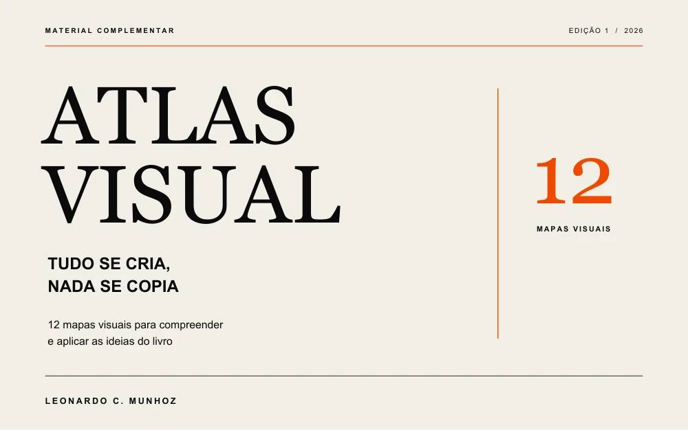 Capa de ATLAS VISUAL — Tudo se cria, nada se copia