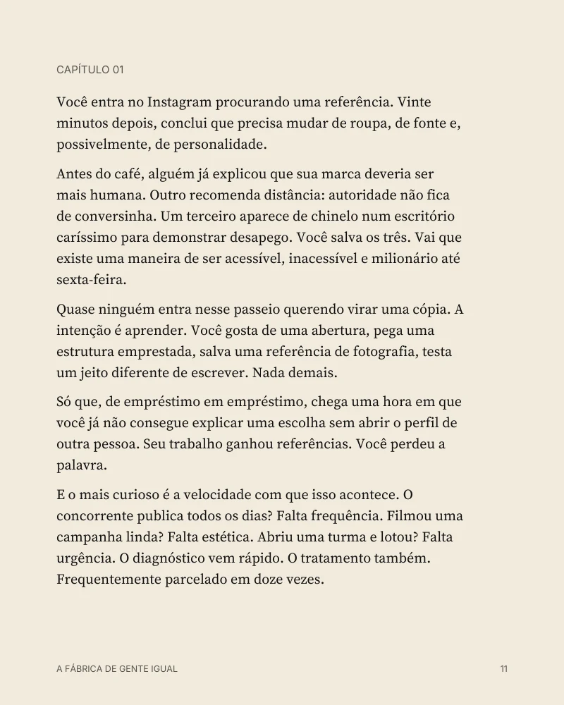 Página 11 original do livro, reproduzida em texto na amostra abaixo